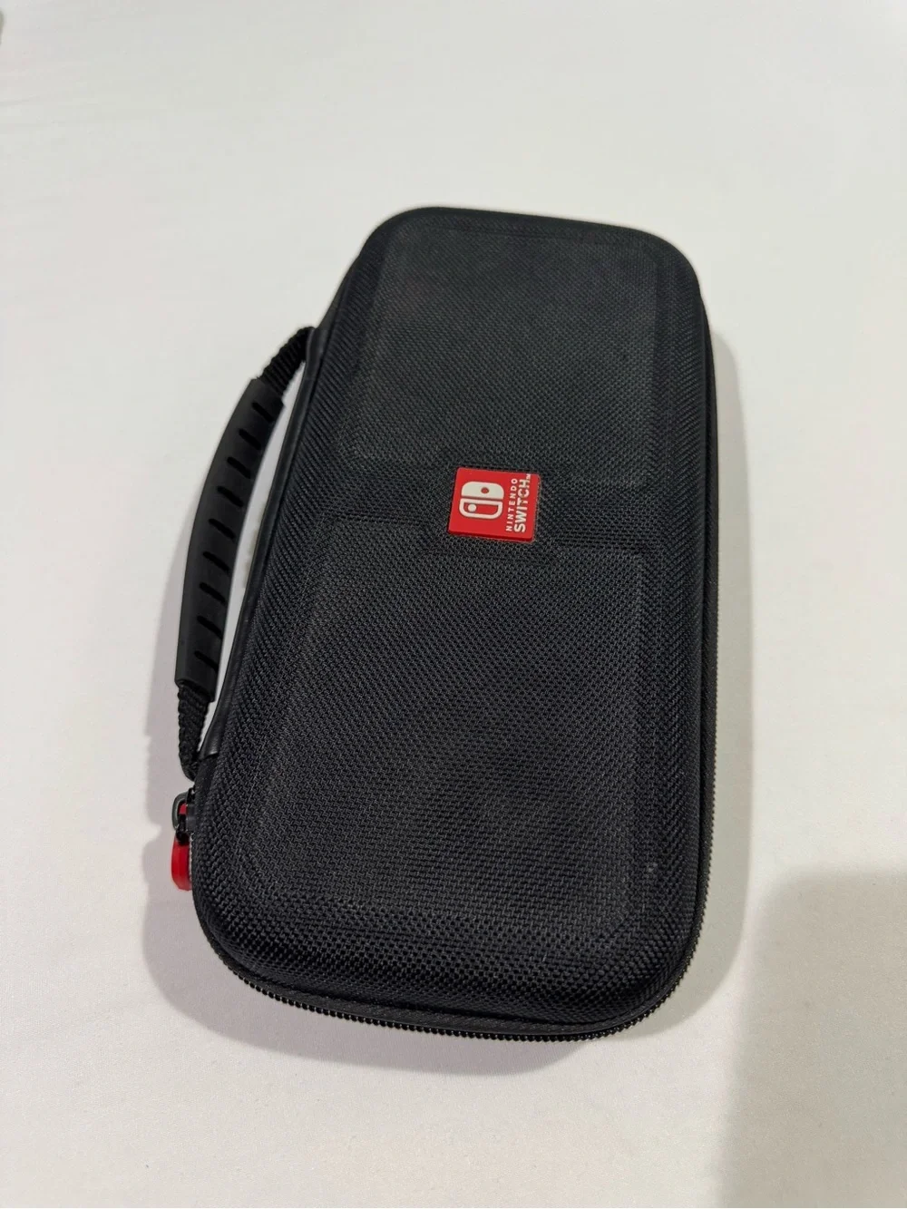 Nintendo Switch Official Hard Shell Travel Carrying Case Black Red Zipper